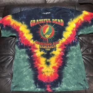 VINTAGE GRATEFUL DEAD MONTEGO BAY JAMAICA 1982 TIE DYE T-SHIRT 2XL